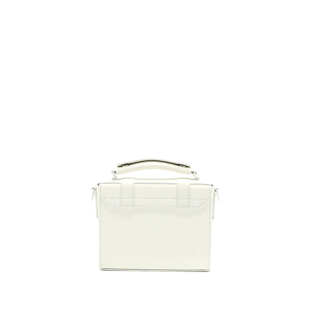LOUIS VUITTON SCARECROW PRINTED FLAP BAG CALFSKIN WHITE WITH WHITE HARDWARE