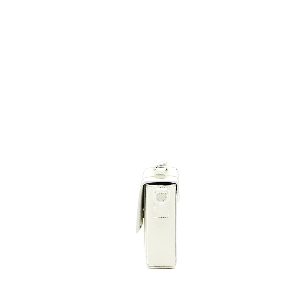 LOUIS VUITTON SCARECROW PRINTED FLAP BAG CALFSKIN WHITE WITH WHITE HARDWARE