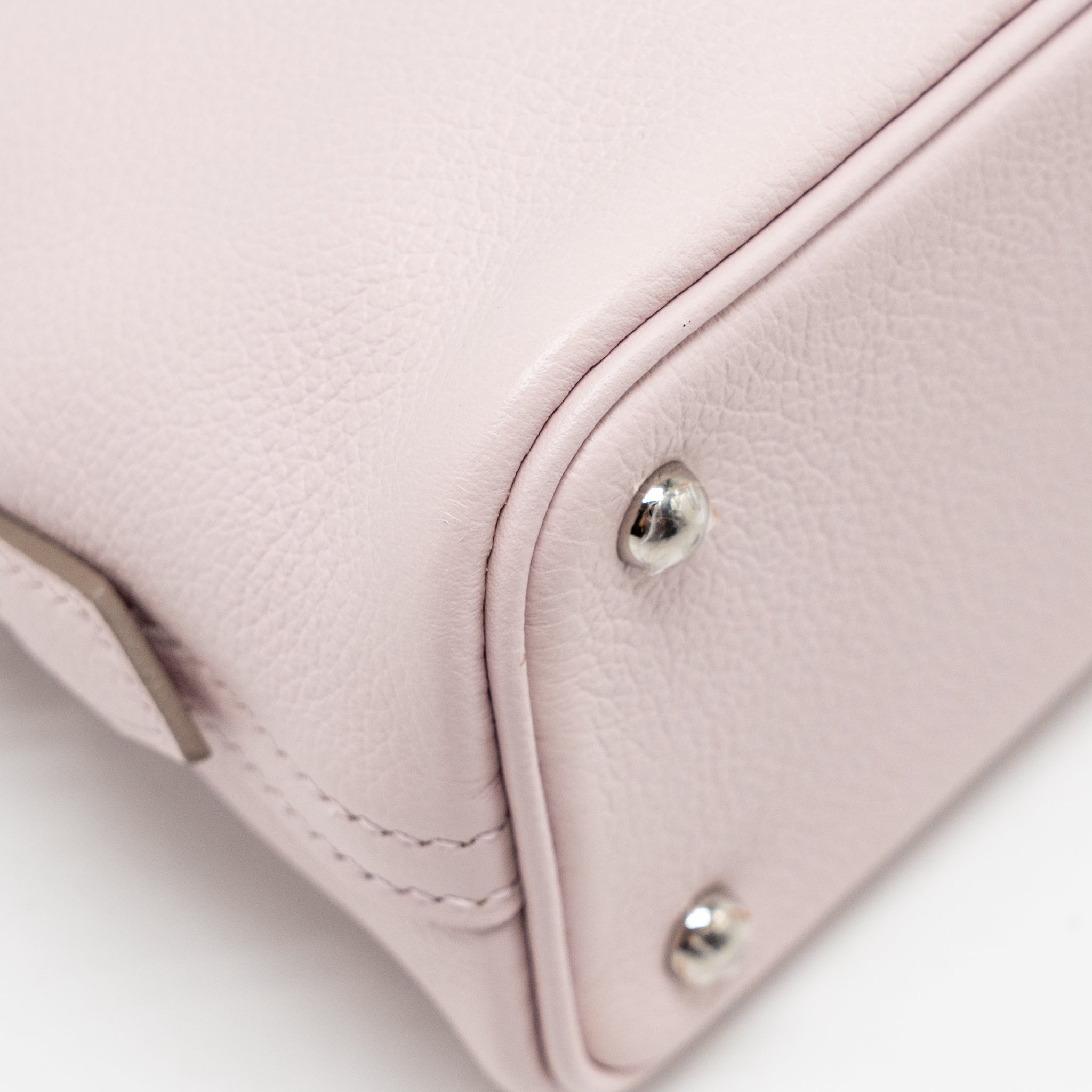 HERMES MINI BOLIDE EVERCOLOR MAUVE PALE/ CARAMEL SHW
