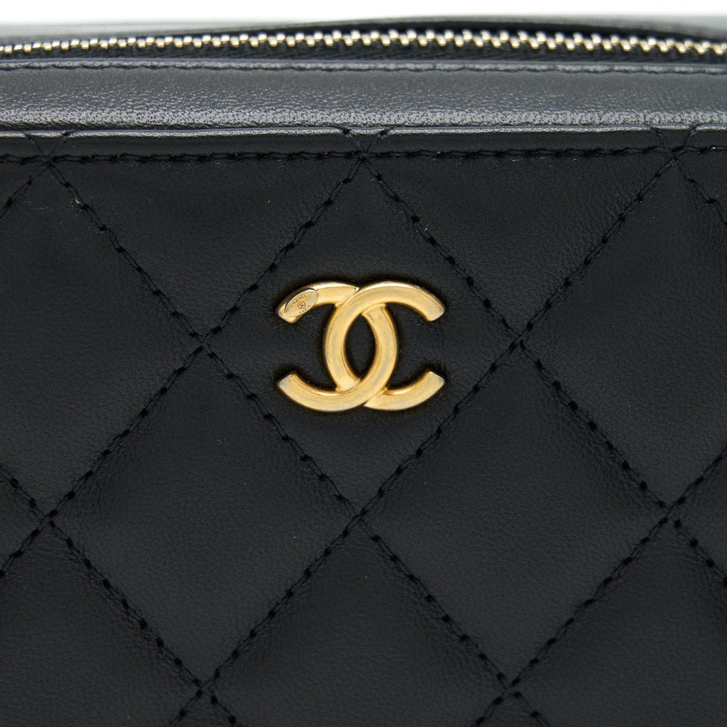 CHANEL PEARL CRUSH CAMERA BAG LAMBSKIN BLACK GHW