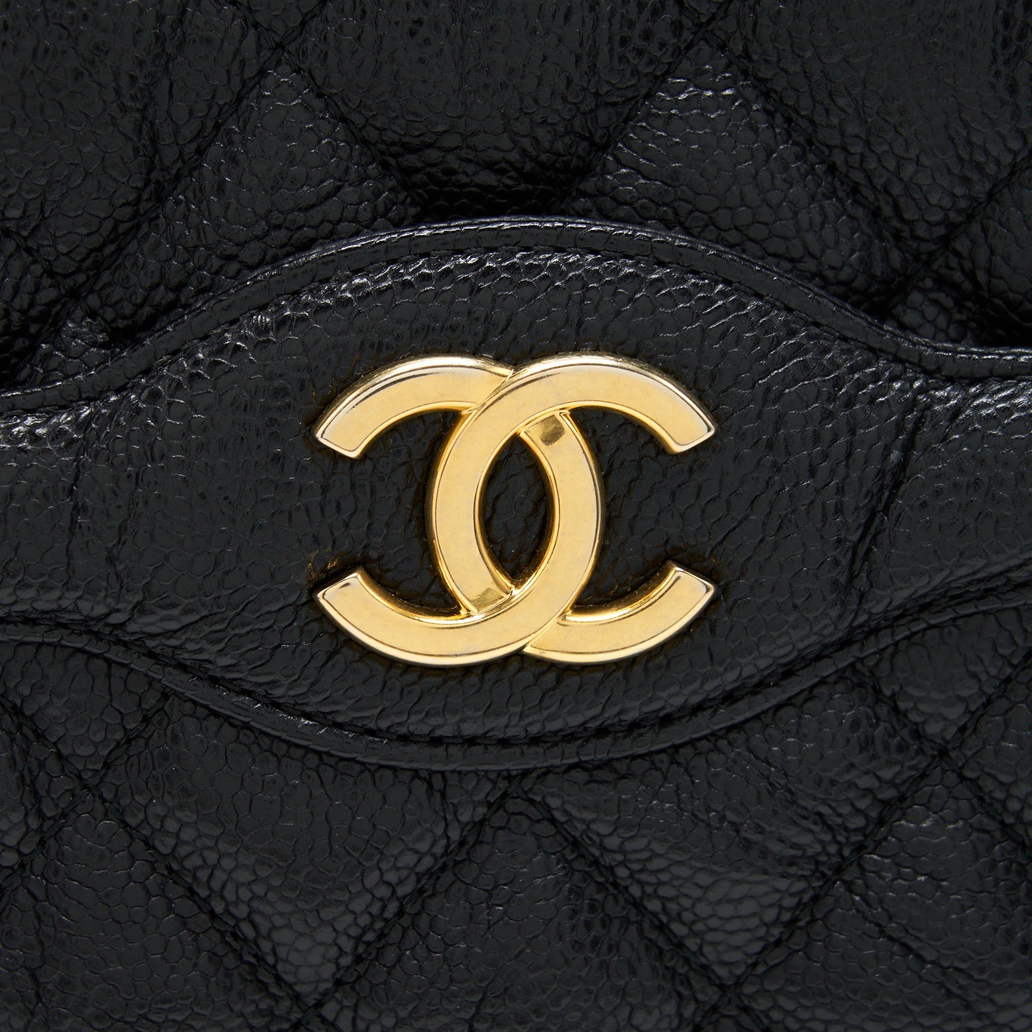 CHANEL SHOPPING TOTE BAG CAVIAR BLACK GHW