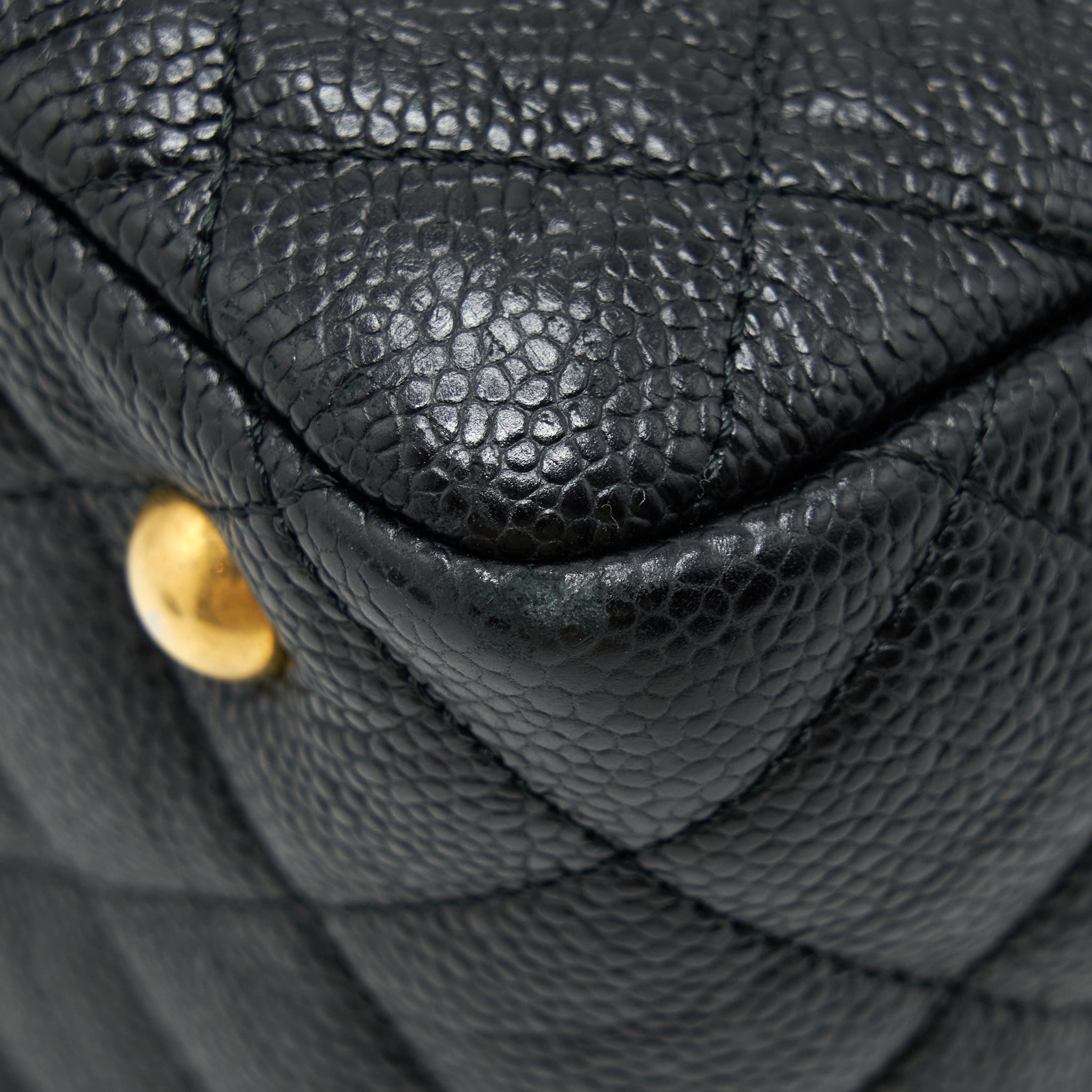 CHANEL SHOPPING TOTE BAG CAVIAR BLACK GHW