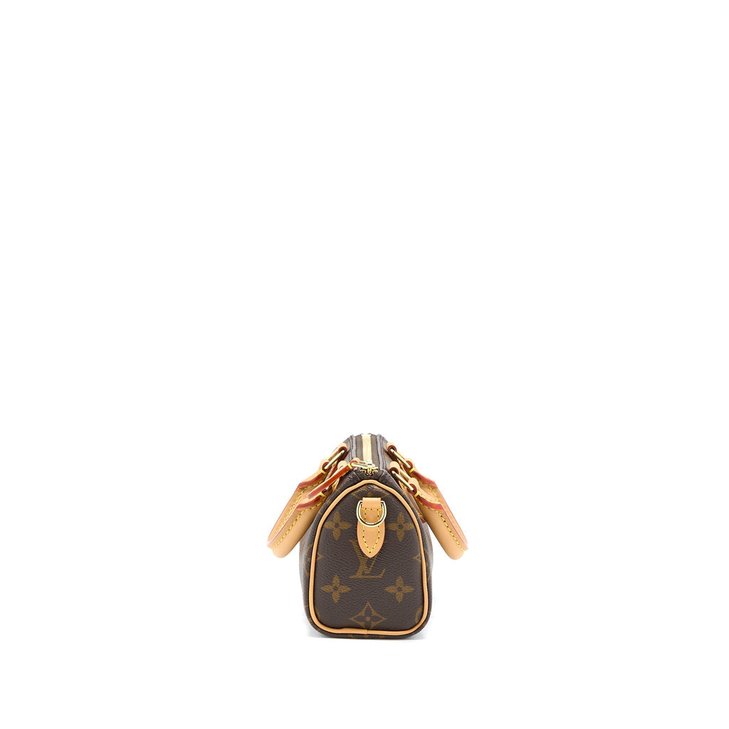 LOUIS VUITTON NEW VERSION NANO SPEEDY MONOGRAM CANVAS GHW