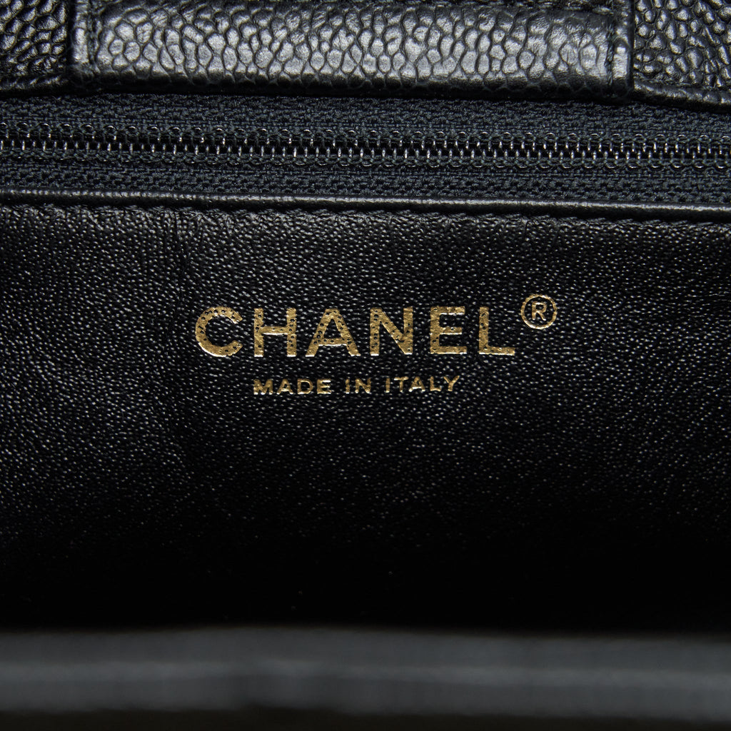 CHANEL SHOPPING TOTE BAG CAVIAR BLACK GHW
