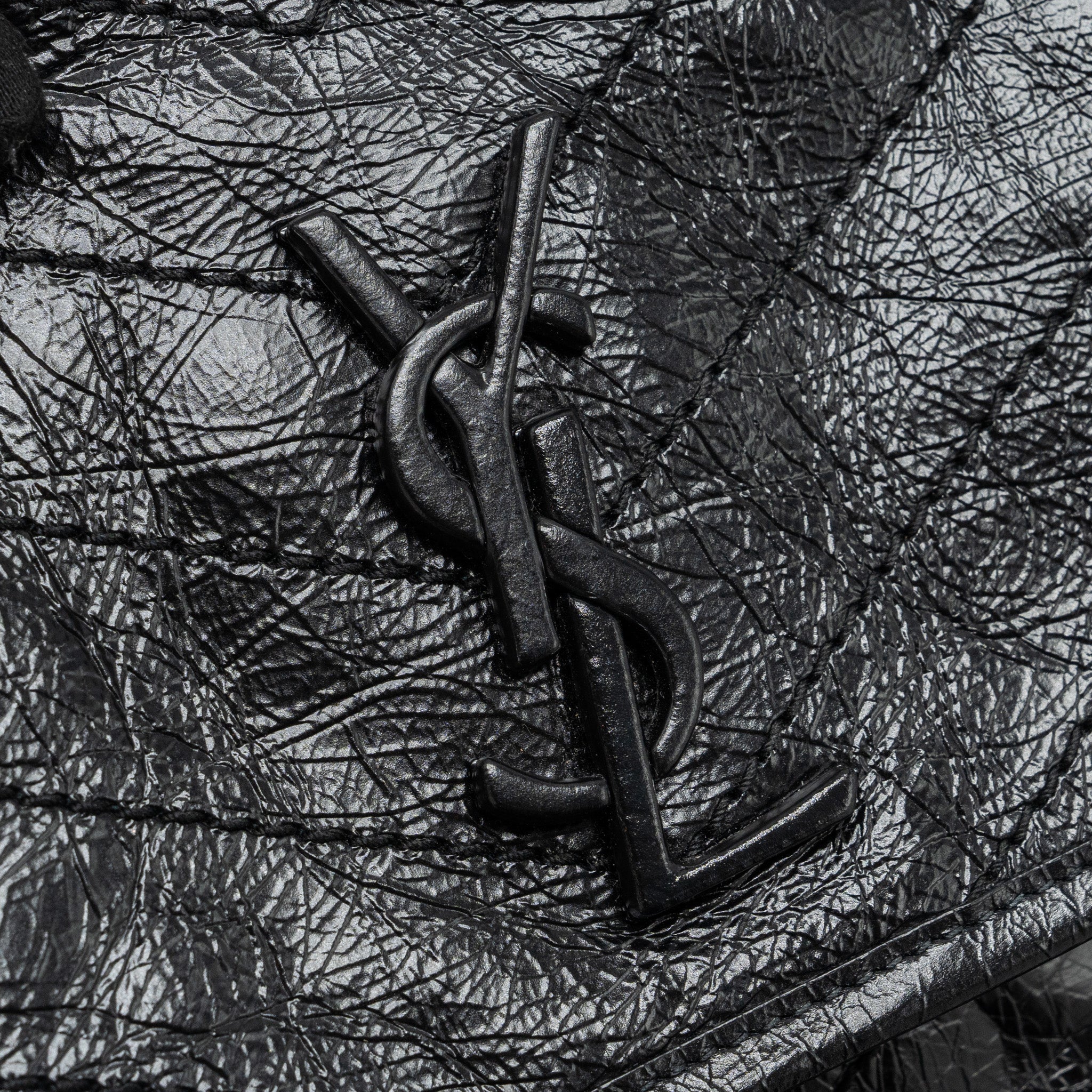 SAINT LAURENT MEDIUM NIKI CALFSKIN BLACK RUTHENIUM HARDWARE