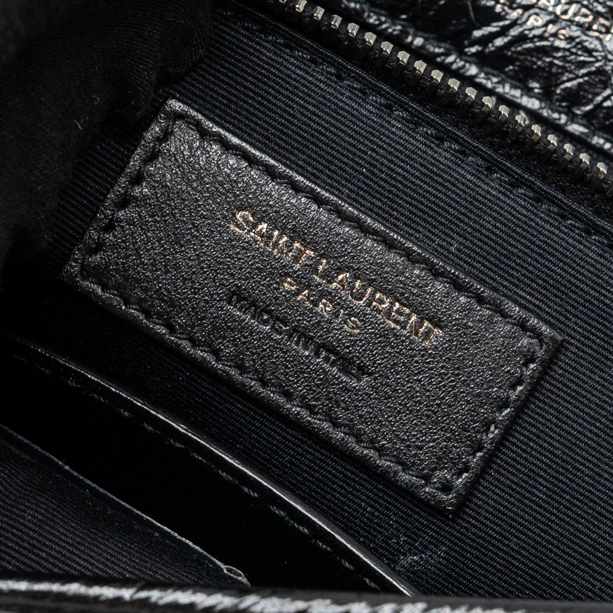 SAINT LAURENT MEDIUM NIKI CALFSKIN BLACK RUTHENIUM HARDWARE