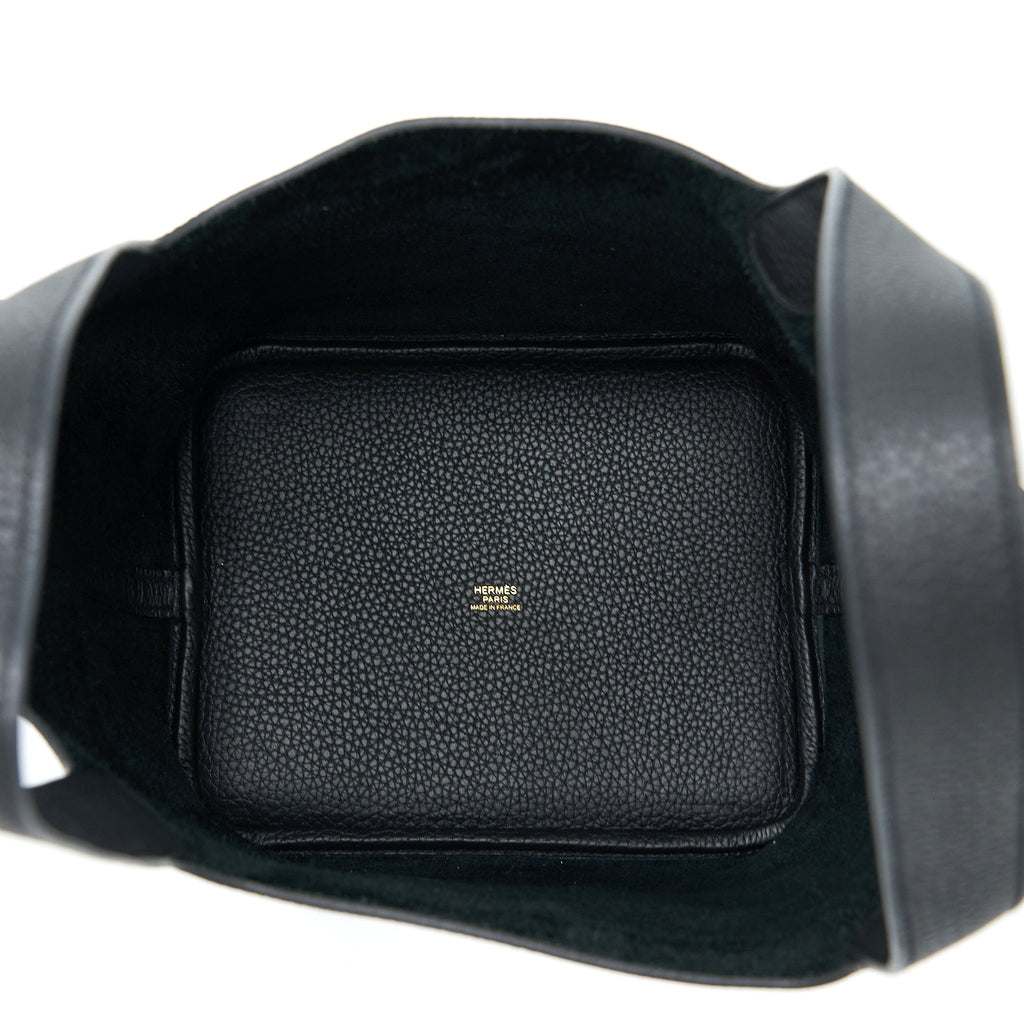 Hermes Picotin 22 Lock Bag Clemence Black GHW