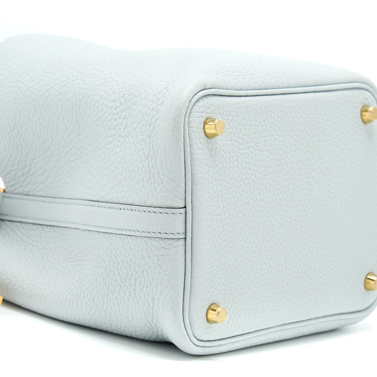 Hermes Picotin 18 Lock Bag Clemence Bleu Pale GHW