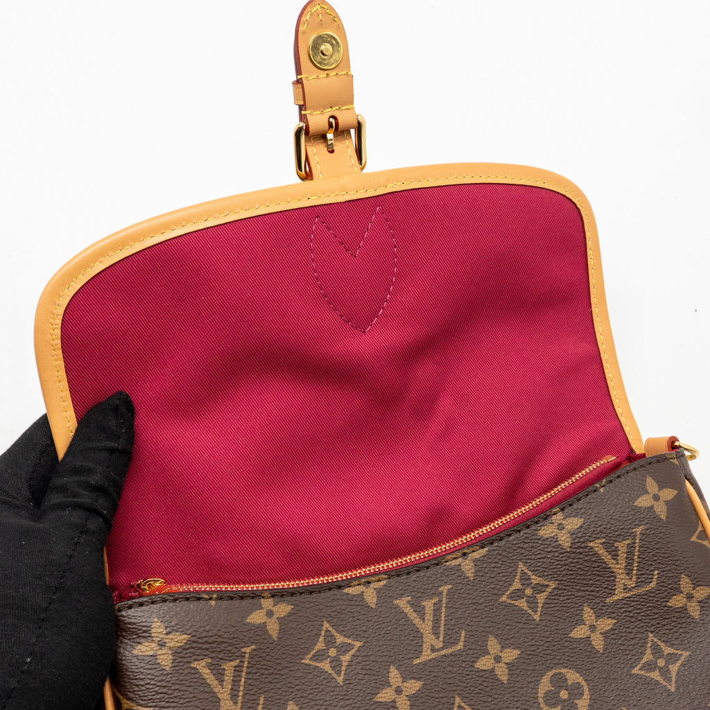 Louis Vuitton Diane bag monogram canvas pink strap GHW