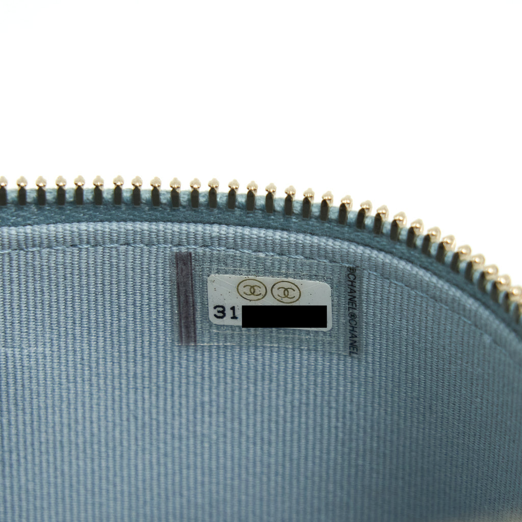 CHANEL 22S MINI TOP HANDLE VANITY CASE LAMBSKIN LIGHT BLUE LGHW