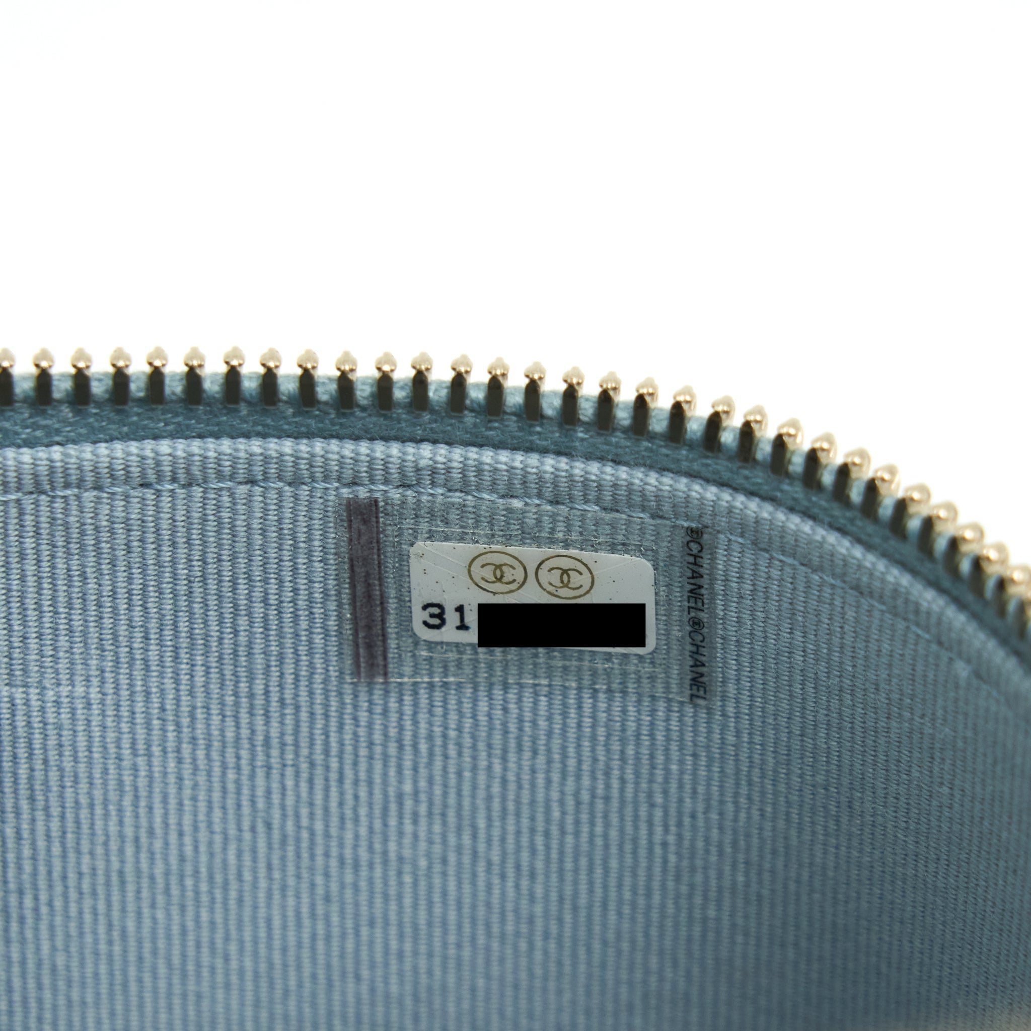 CHANEL 22S MINI TOP HANDLE VANITY CASE LAMBSKIN LIGHT BLUE LGHW