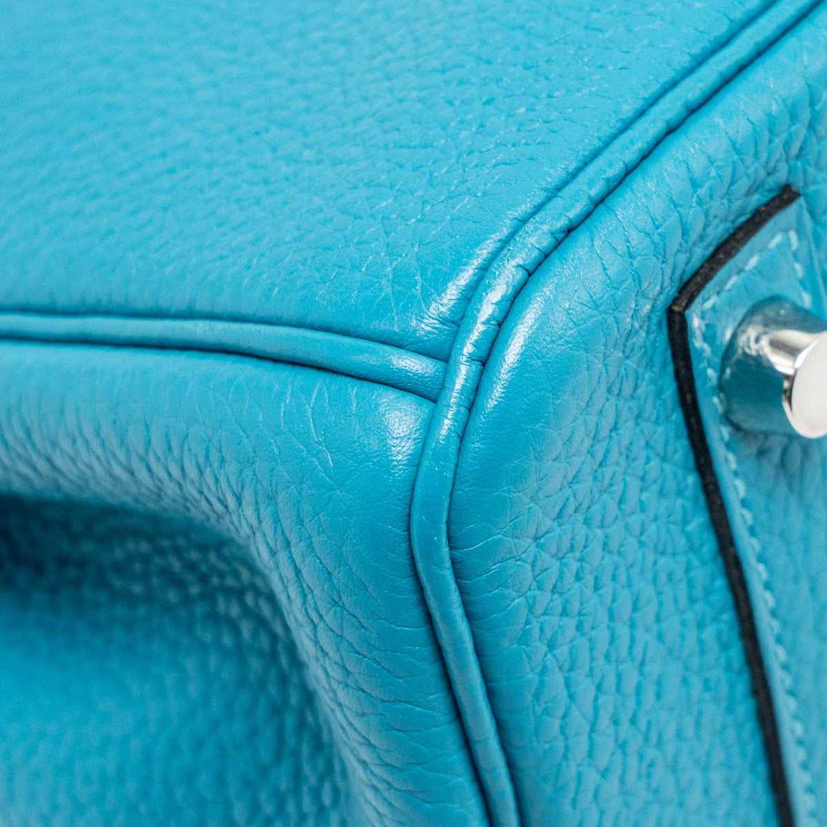 Hermes Birkin 30 Clemence Blue Paon SHW