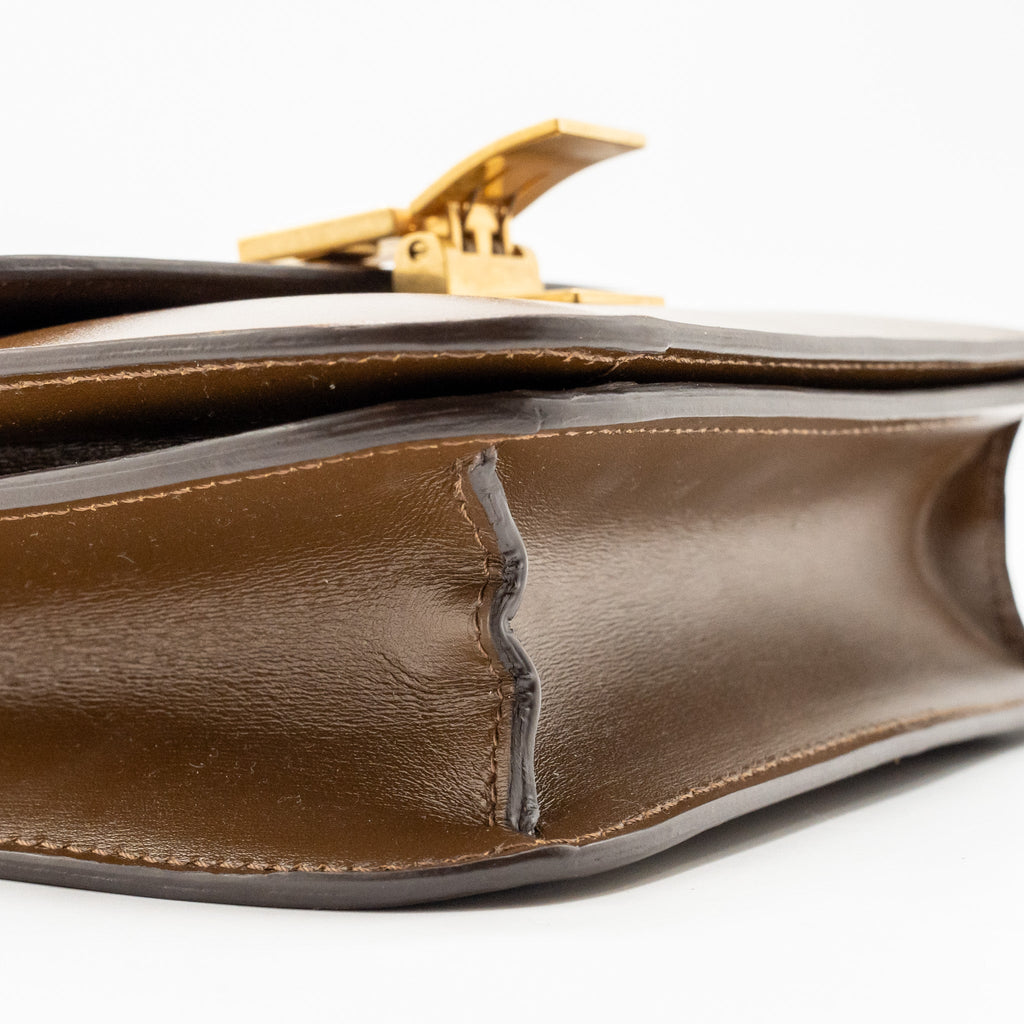 CELINE TEEN CLASSIC BOX BAG CALFSKIN CAMEL GHW