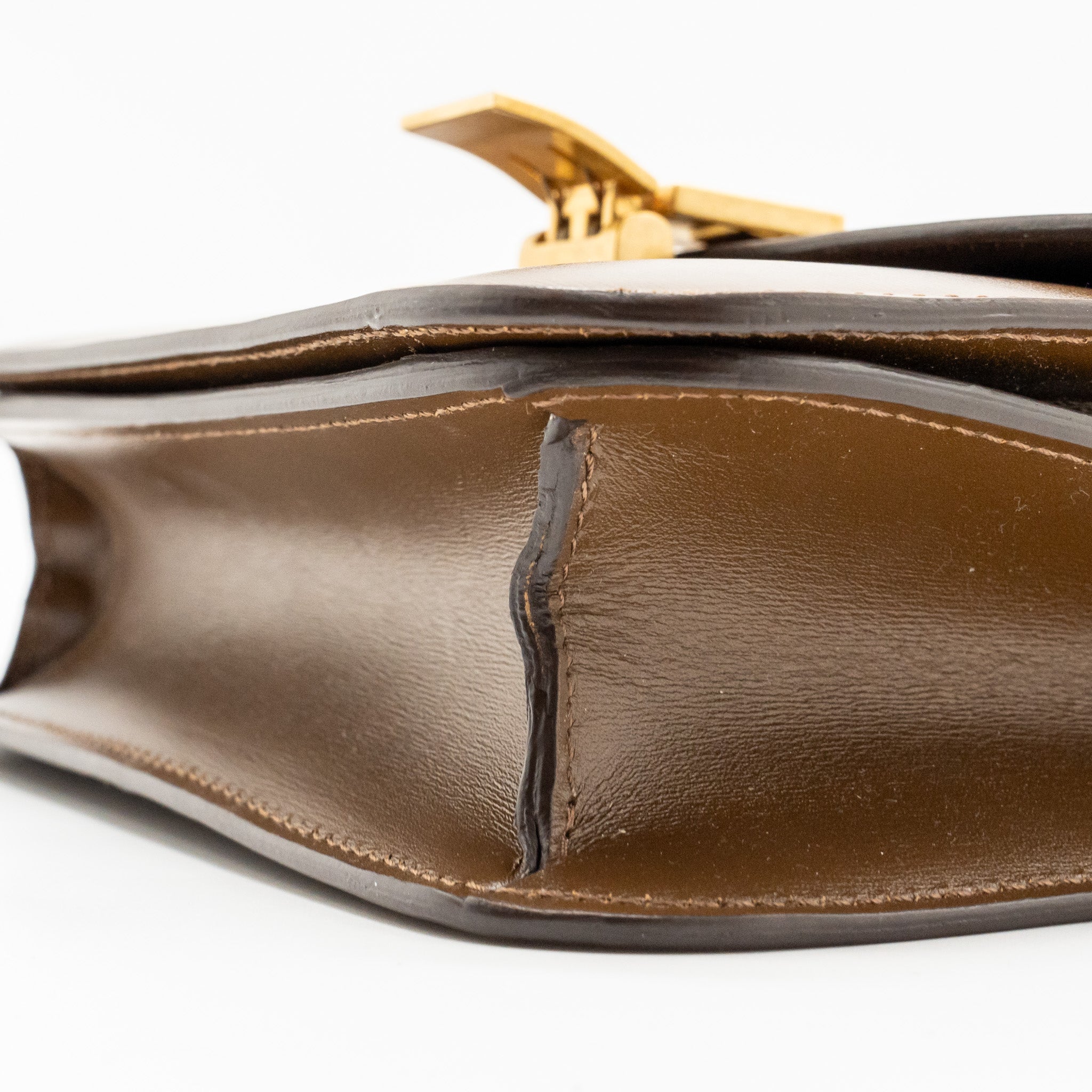 CELINE TEEN CLASSIC BOX BAG CALFSKIN CAMEL GHW