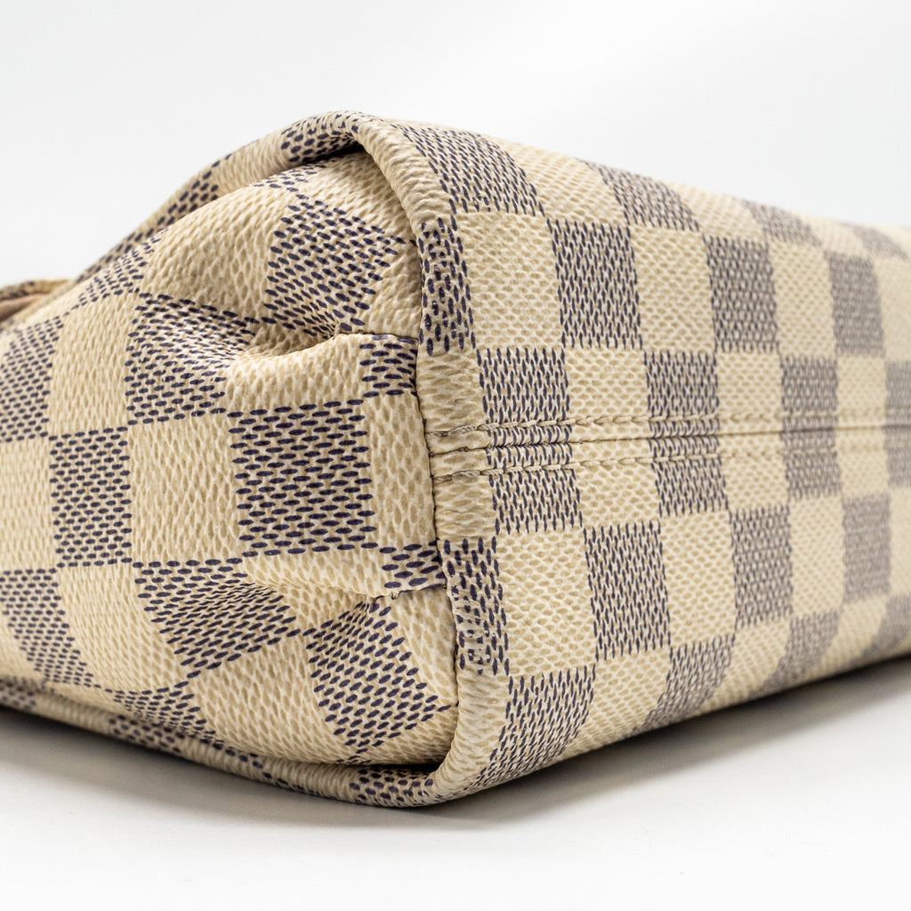 LOUIS VUITTON CROISETTE DAMIER AZUR CANVAS WHITE GHW