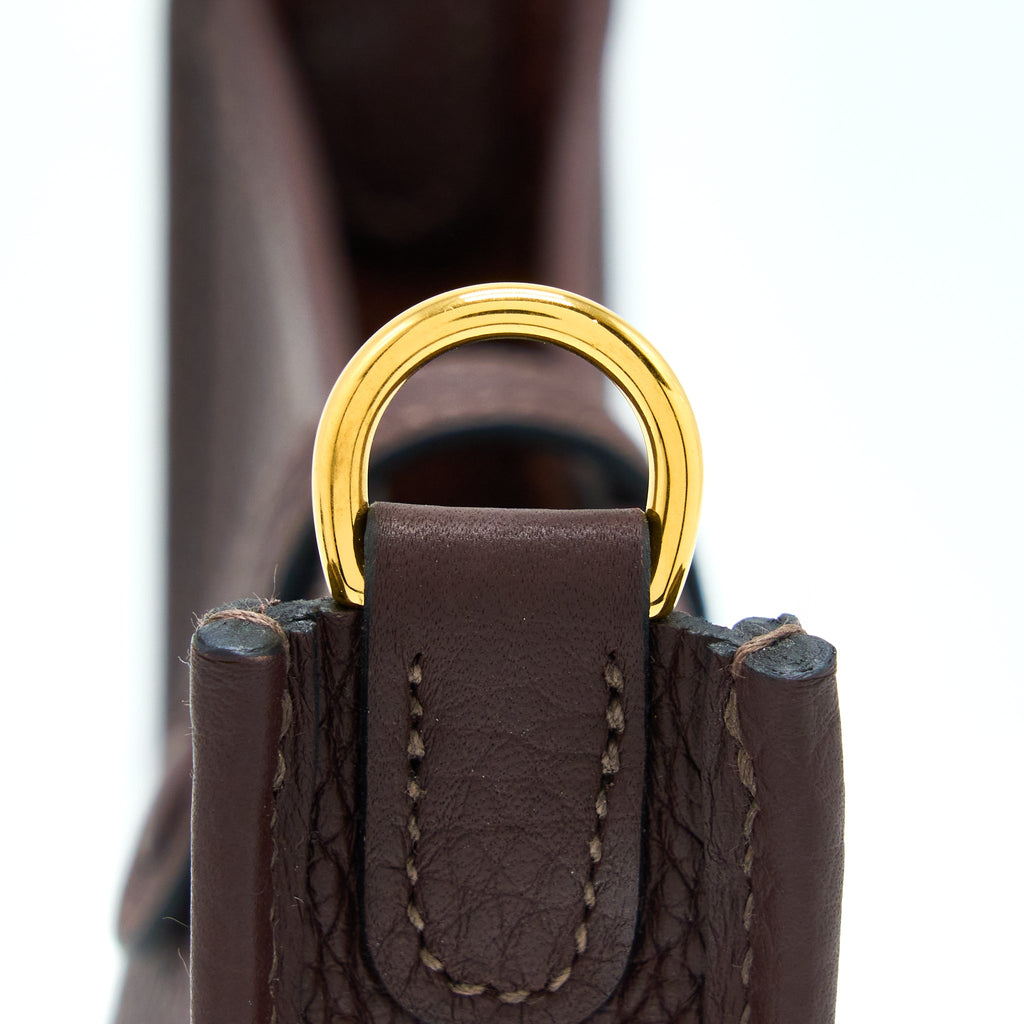 Hermes Mini Evelyne Clemence Rough H GHW With Multicolour Strap