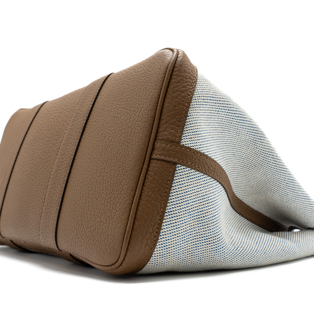 HERMES GARDEN PARTY 36 NEGONDA/CANVAS ECRU/ALEZAN/BLUE BILL SHW
