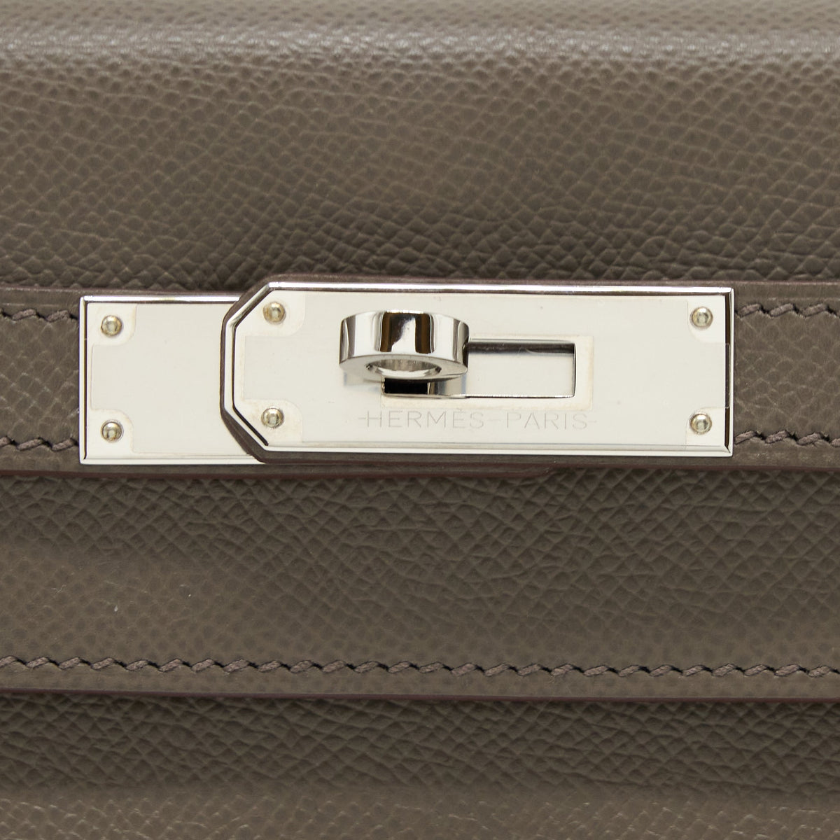 Hermes Kelly 28 Epsom 8F Gris Etain SHW