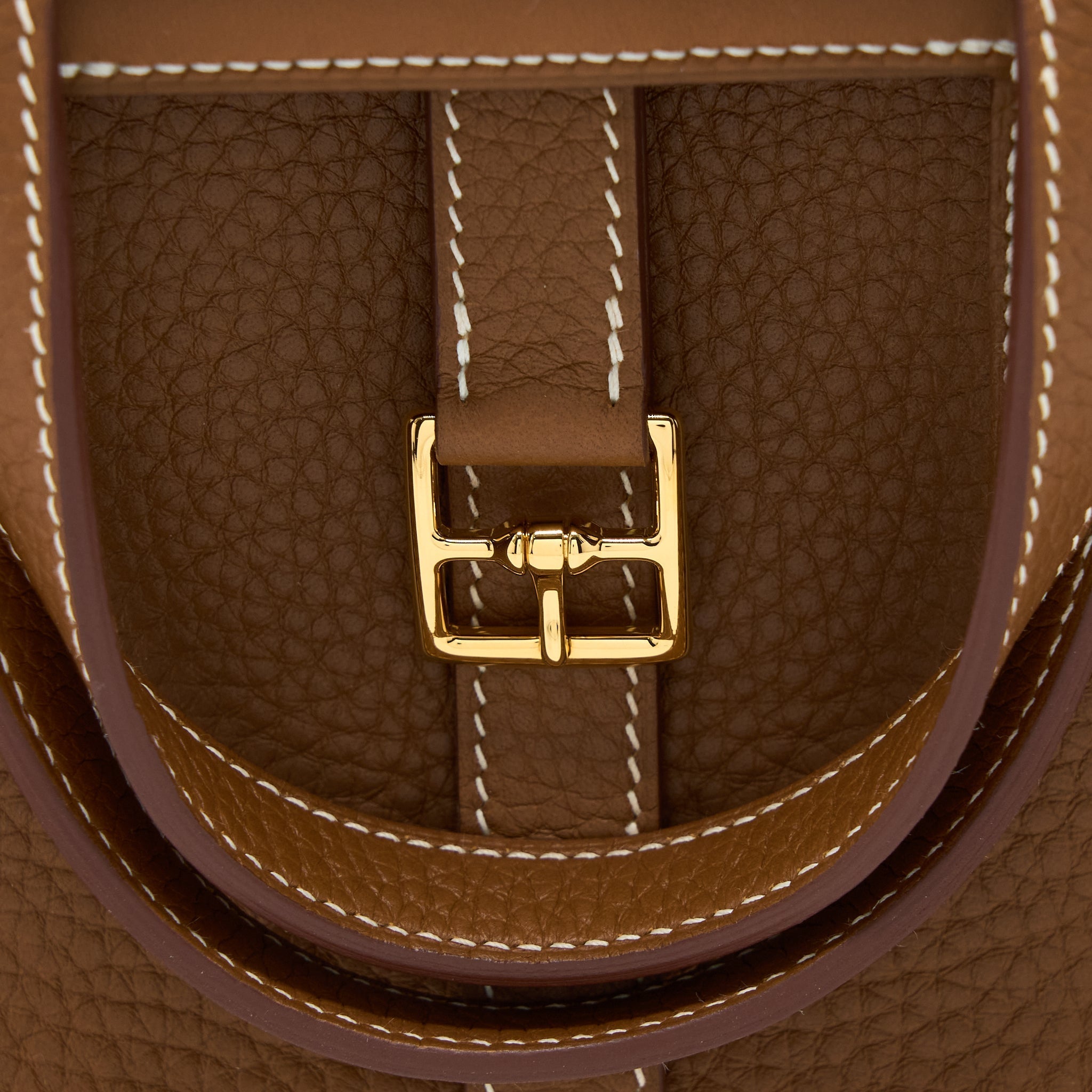 HERMES HALZAN 25 BAG CLEMENCE GOLD GHW