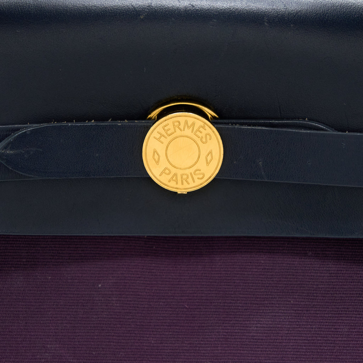 Hermes Herbag 31 Zip Bag Canvas/Vache Hunter Cassie/Bleu Indigo GHW
