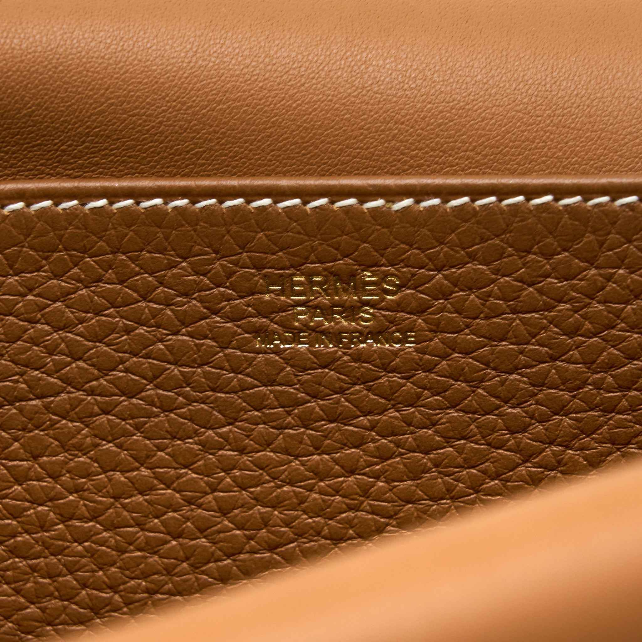 HERMES HALZAN 25 BAG CLEMENCE GOLD GHW