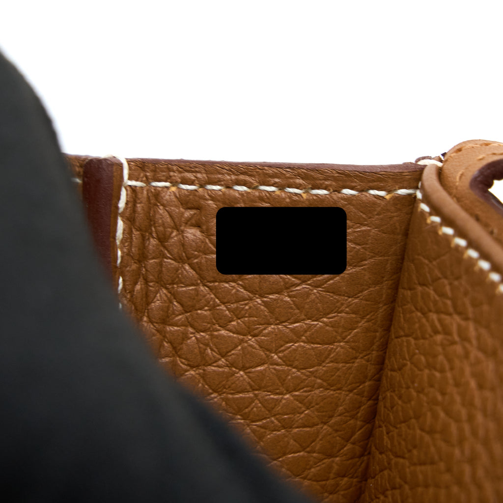 HERMES HALZAN 25 BAG CLEMENCE GOLD GHW