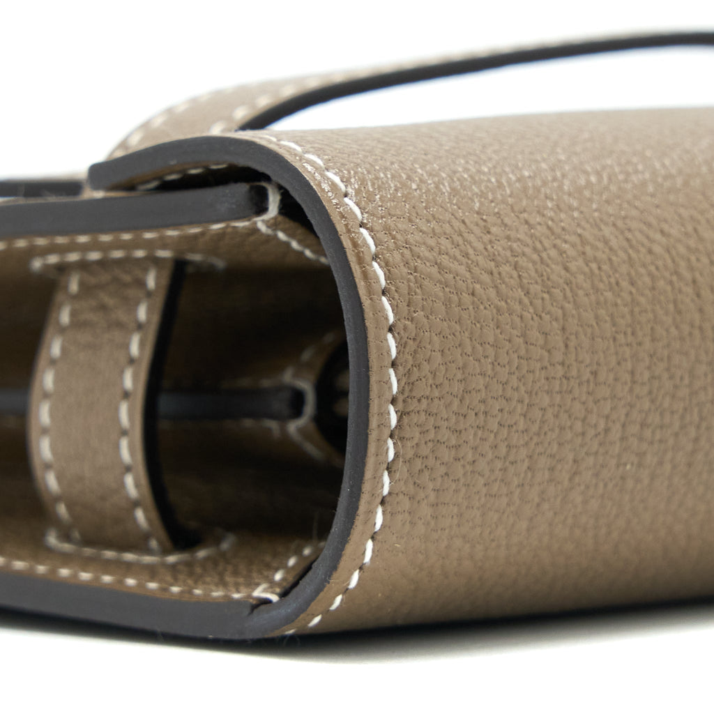 Hermes Kelly To Go Chevre Mysore Etoupe SHW