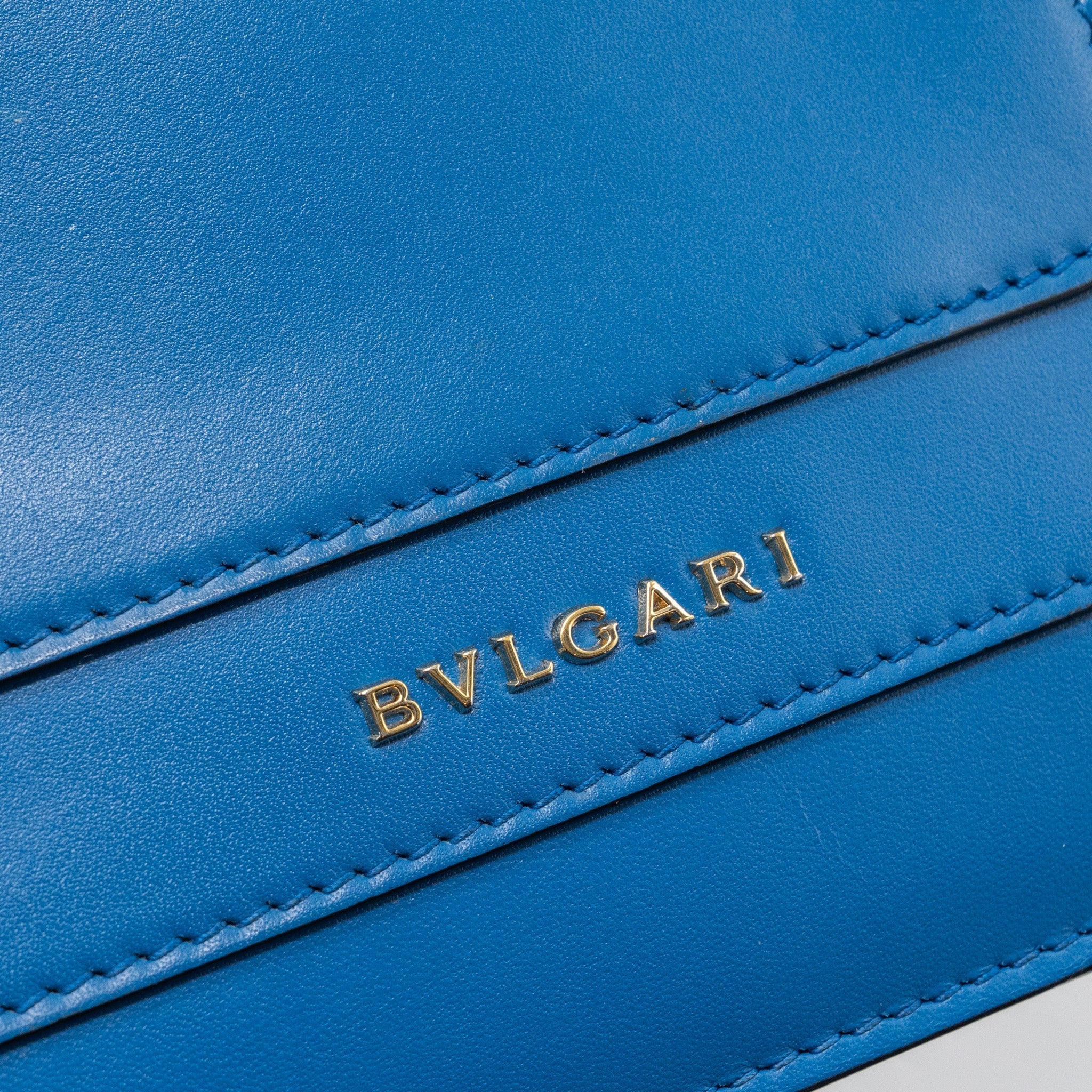 BVLGARI SERPENTI FOREVER FLAP CHAIN BAG CALFSKIN BLUE LGHW