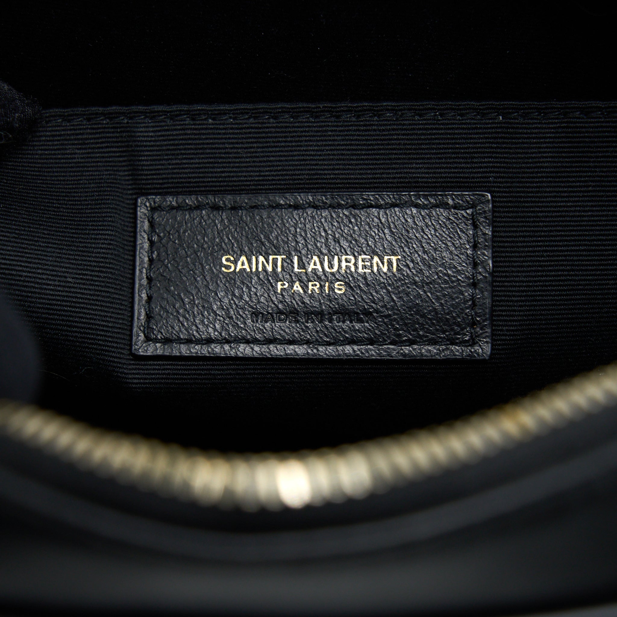 SAINT LAURENT/ YSL LOU CAMERA BAG CALFSKIN BLACK GHW