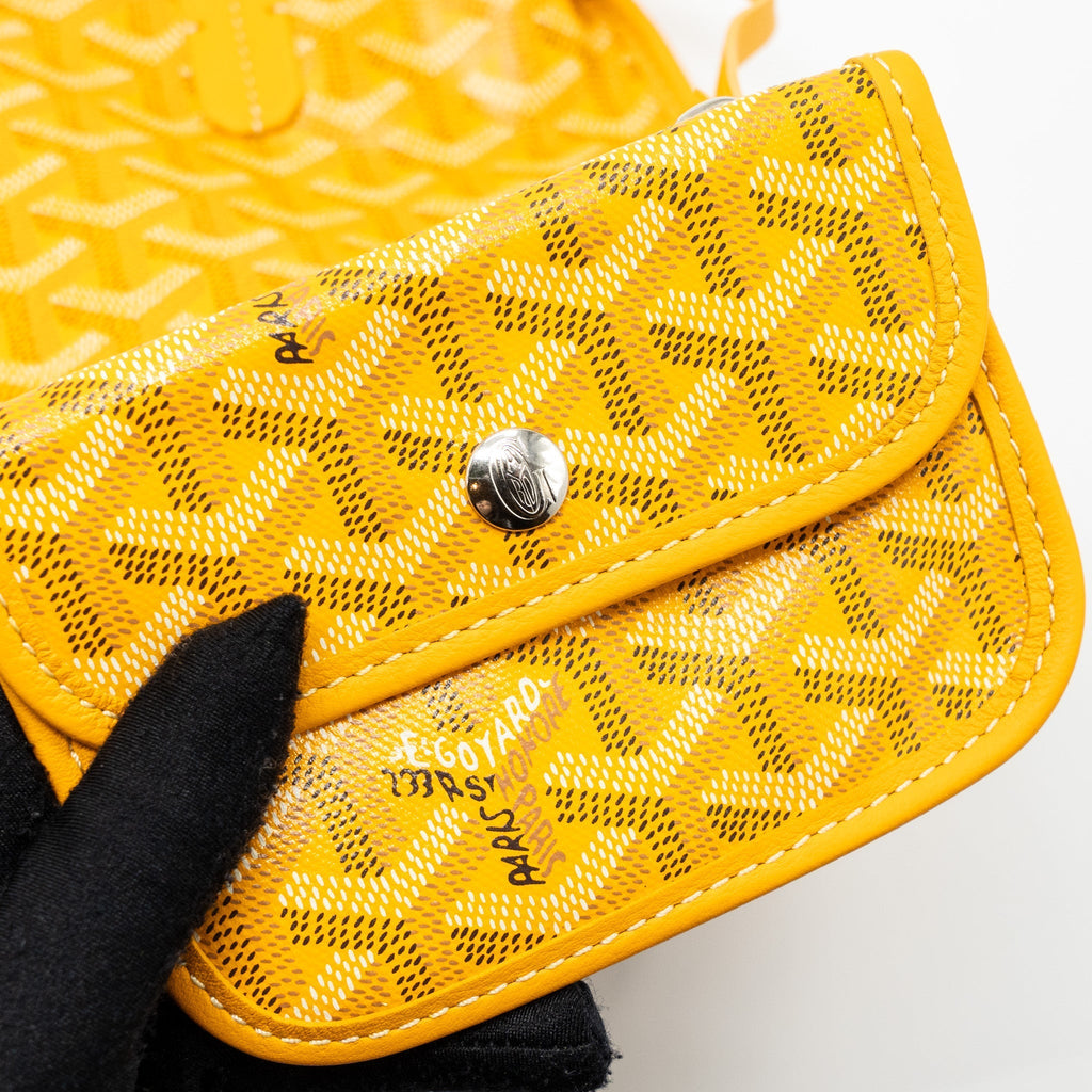 GOYARD MINI ANJOU TOTE BAG CANVAS / CALFSKIN YELLOW SHW