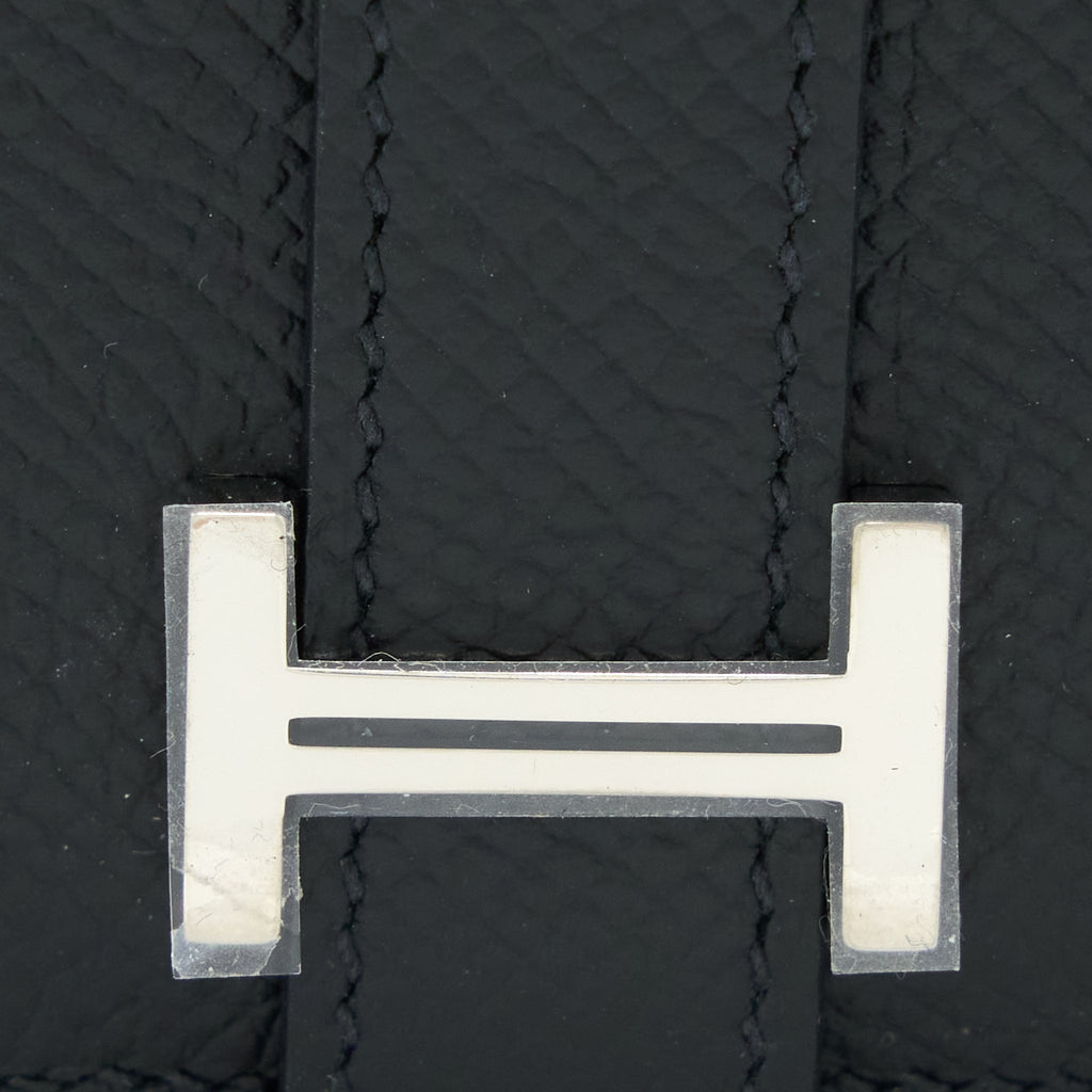 Hermes Bearn Compact Wallet Epsom Black SHW