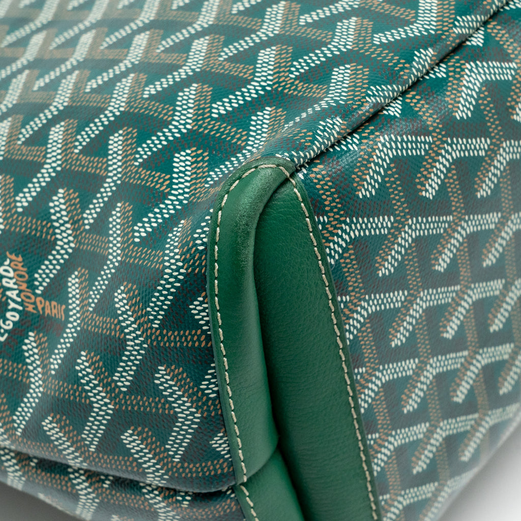GOYARD ARTOIS PM HANDBAG GOYARDINE CANVAS/CALFSKIN GREEN SHW