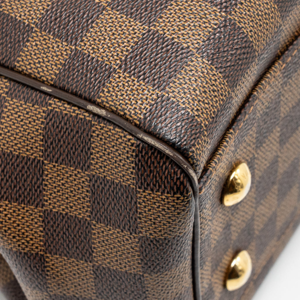 LOUIS VUITTON TREVI PM TOTE BAG DAMIER EBENE CANVAS GHW