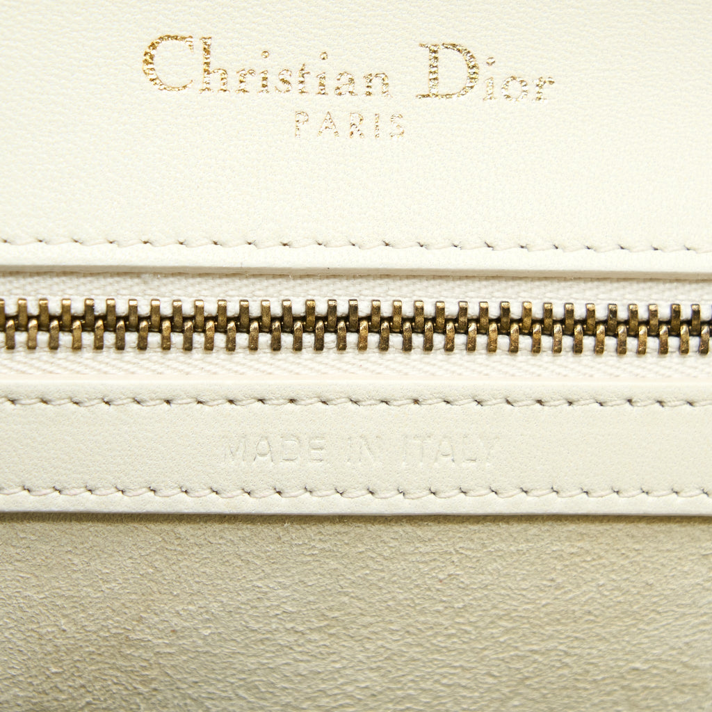 DIOR SMALL DIORAMA ROCKSTUD CROSSBODY BAG LAMBSKIN WHITE GHW