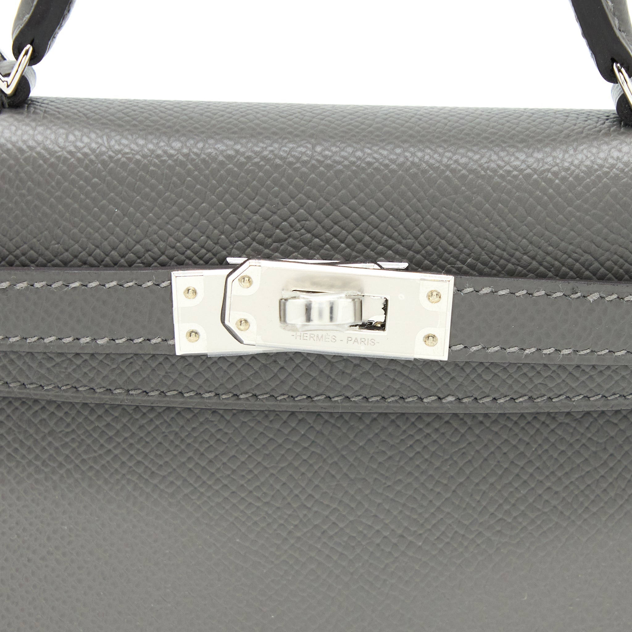 HERMES MINI KELLY II EPSOM 0L GRIS MEYER SHW