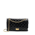 CHANEL 2.55 REISSUE 227 SHINY AGED CALFSKIN BLACK GHW