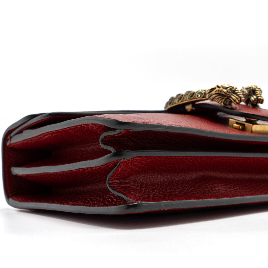 GUCCI SMALL DIONYSUS BAG CALFSKIN RED MULTICOLOUR HARDWARE