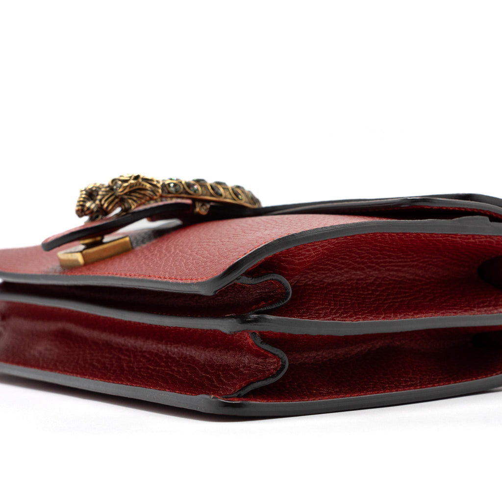 GUCCI SMALL DIONYSUS BAG CALFSKIN RED MULTICOLOUR HARDWARE