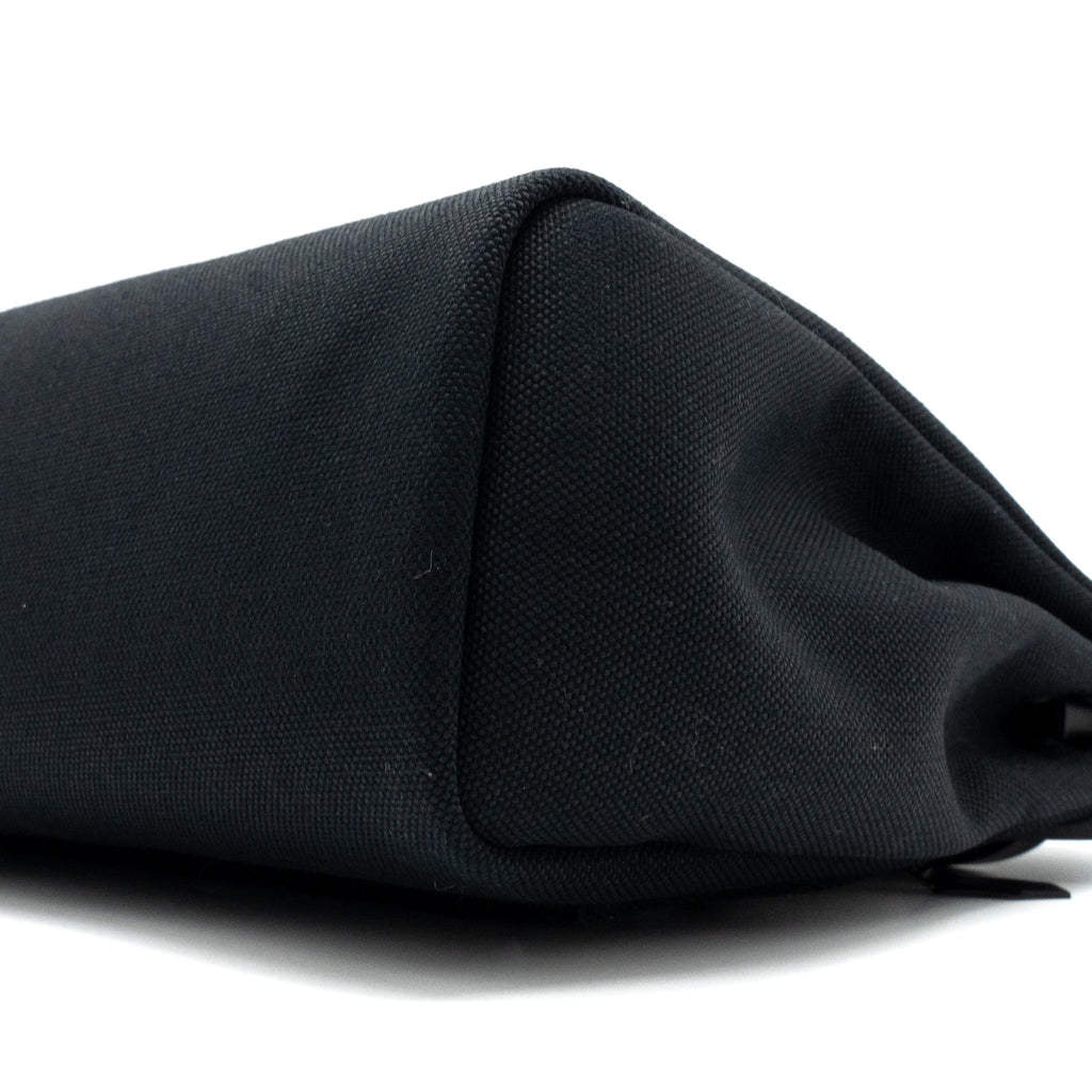 Hermes Herbag Zip 31 Bag Retourne Toile Militaries Canvas/Hunter Black SHW