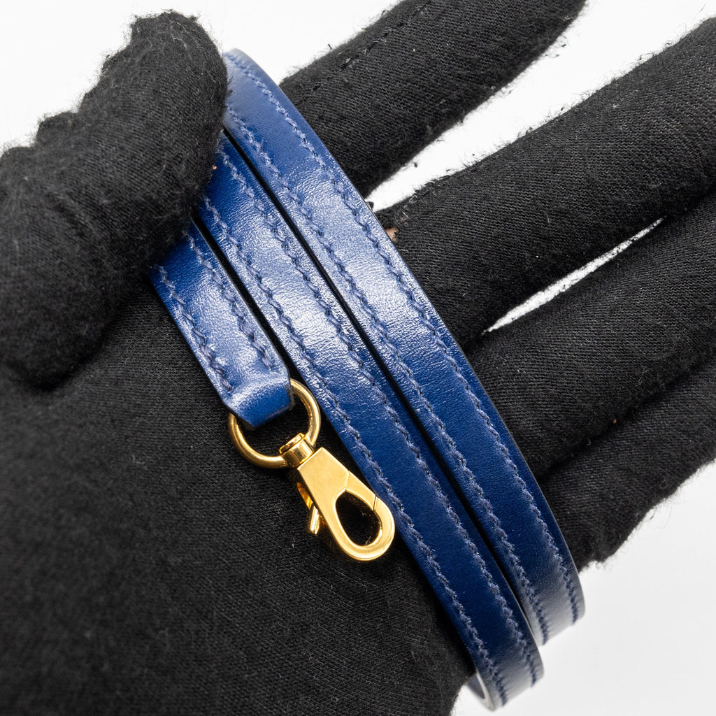 hermes mini kelly II box calfskin blue Saphir GHW