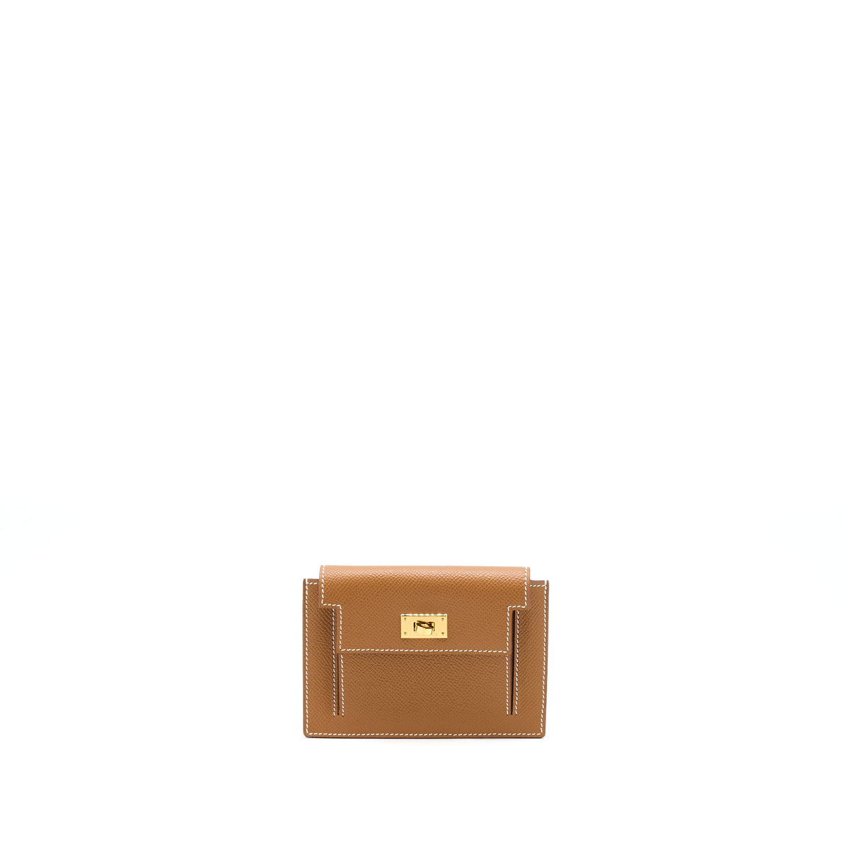 Hermes Kelly Pocket Compact Epsom Gold GHW