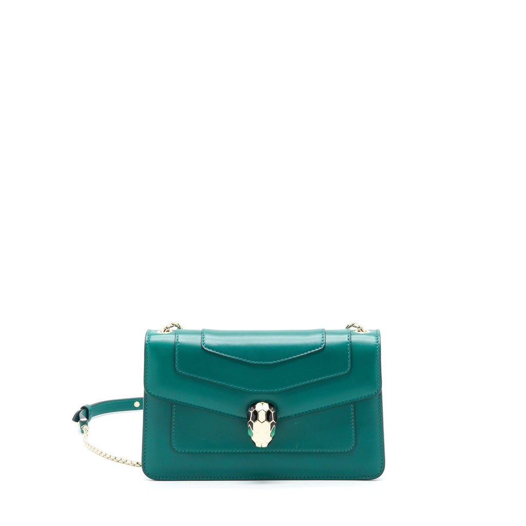BVLGARI SERPENTI FOREVER BAG CALFSKIN GREEN