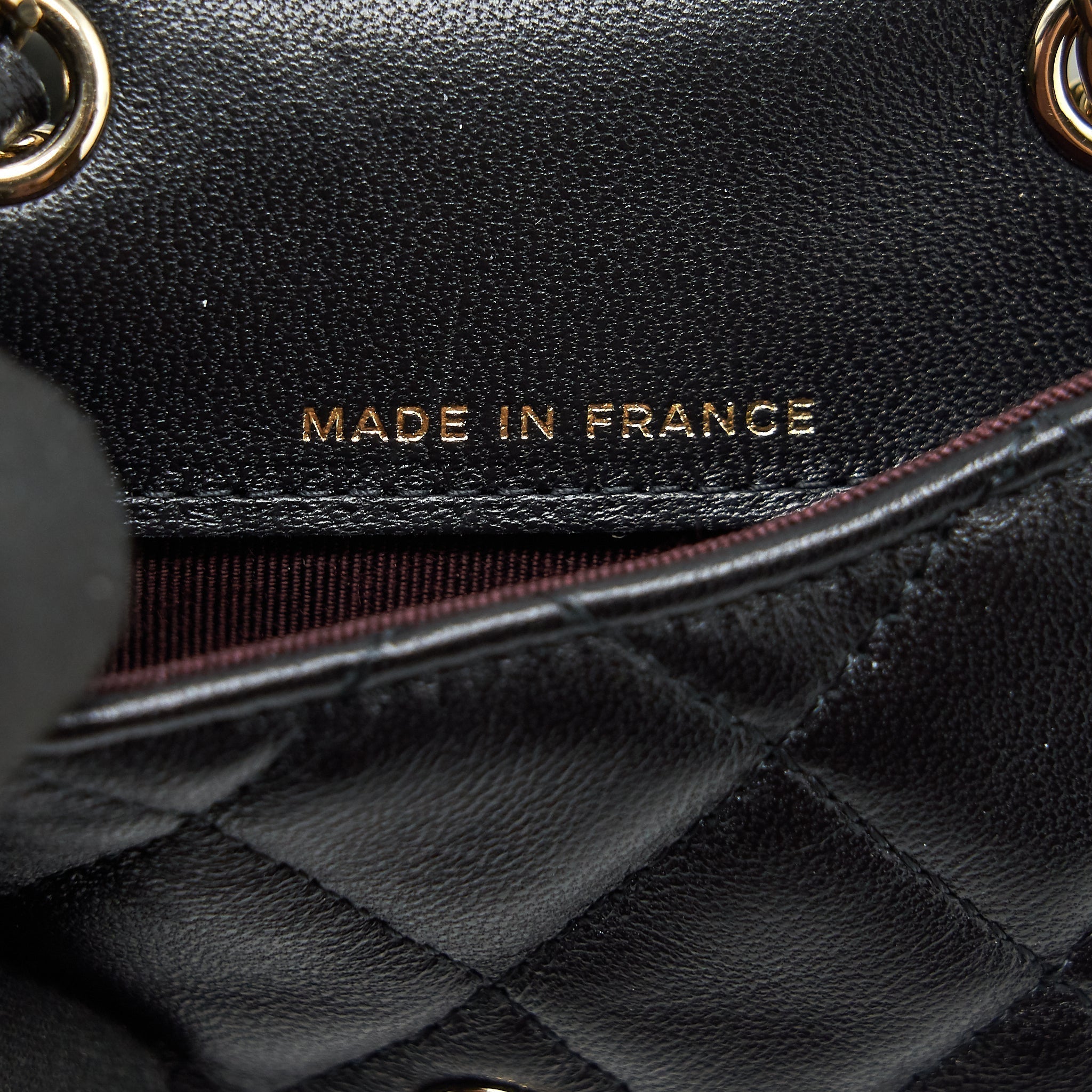 CHANEL FLAP CARD HOLDER BELT BAG WITH CHAIN LAMBSKIN BLACK LGHW
