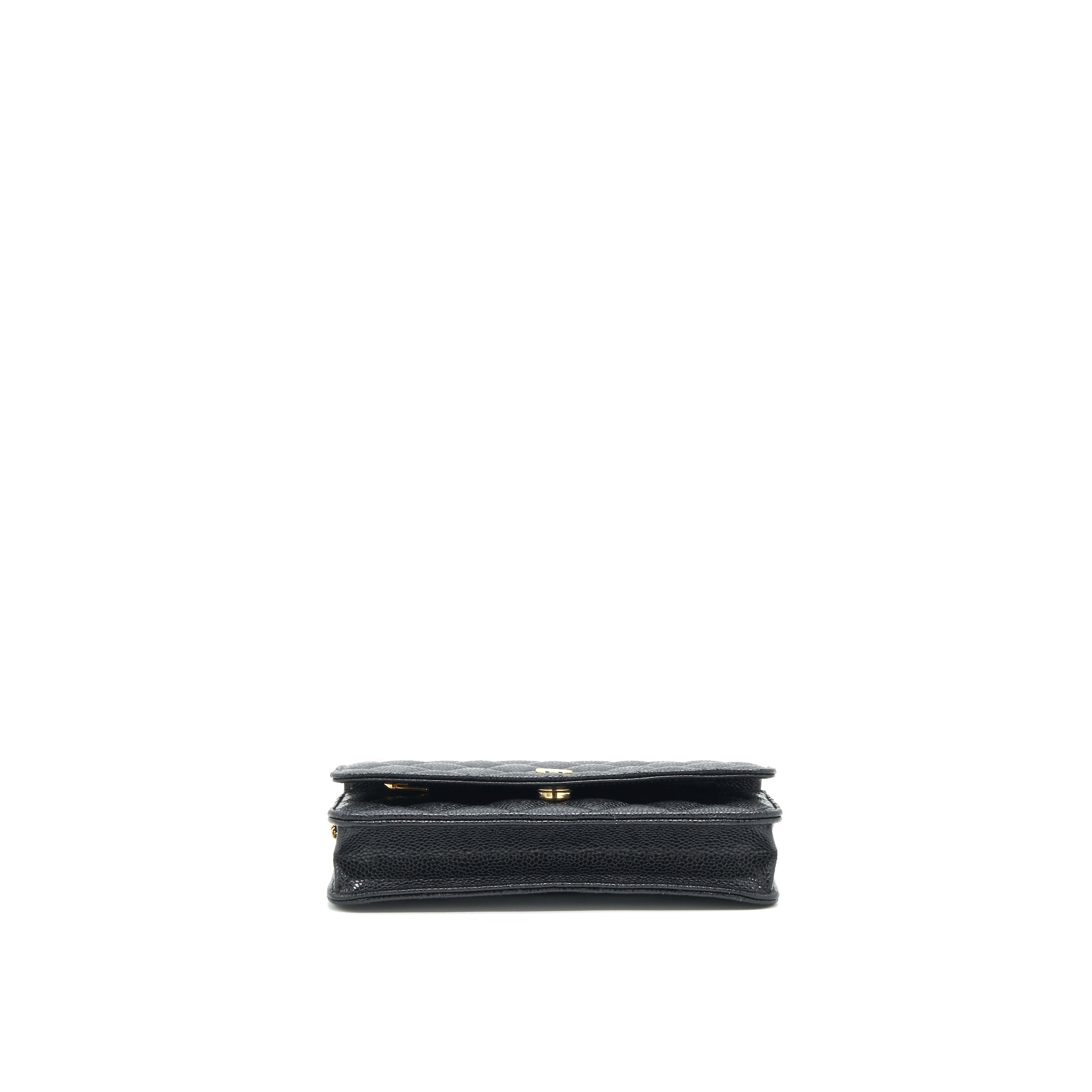 CHANEL CLASSIC WALLET ON CHAIN CAVIAR BLACK GHW