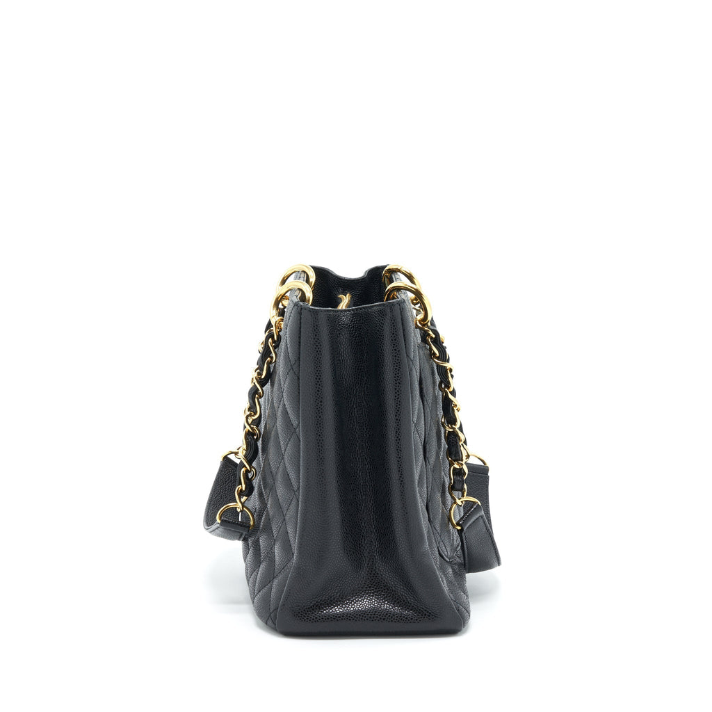 CHANEL GRAND SHOPPING TOTE BAG CAVIAR BLACK GHW