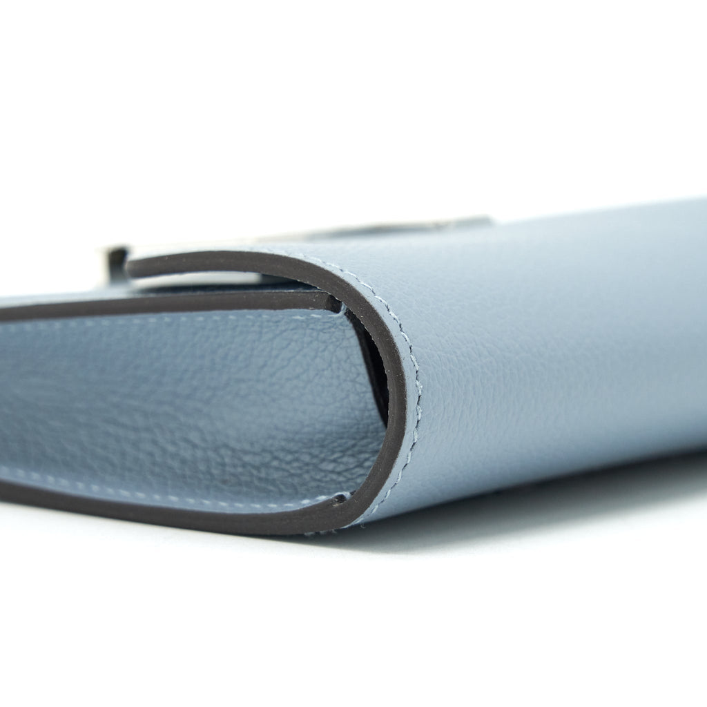 Hermes Constance Slim Evercolor J7 Blue Line SHW