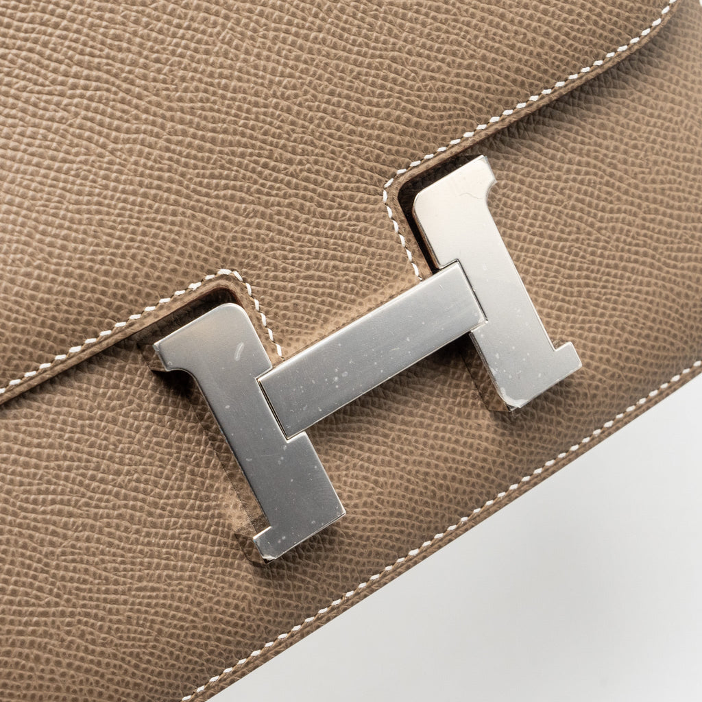 Hermes Mini Constance Epsom Etoupe SHW