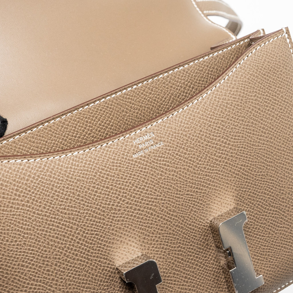 Hermes Mini Constance Epsom Etoupe SHW