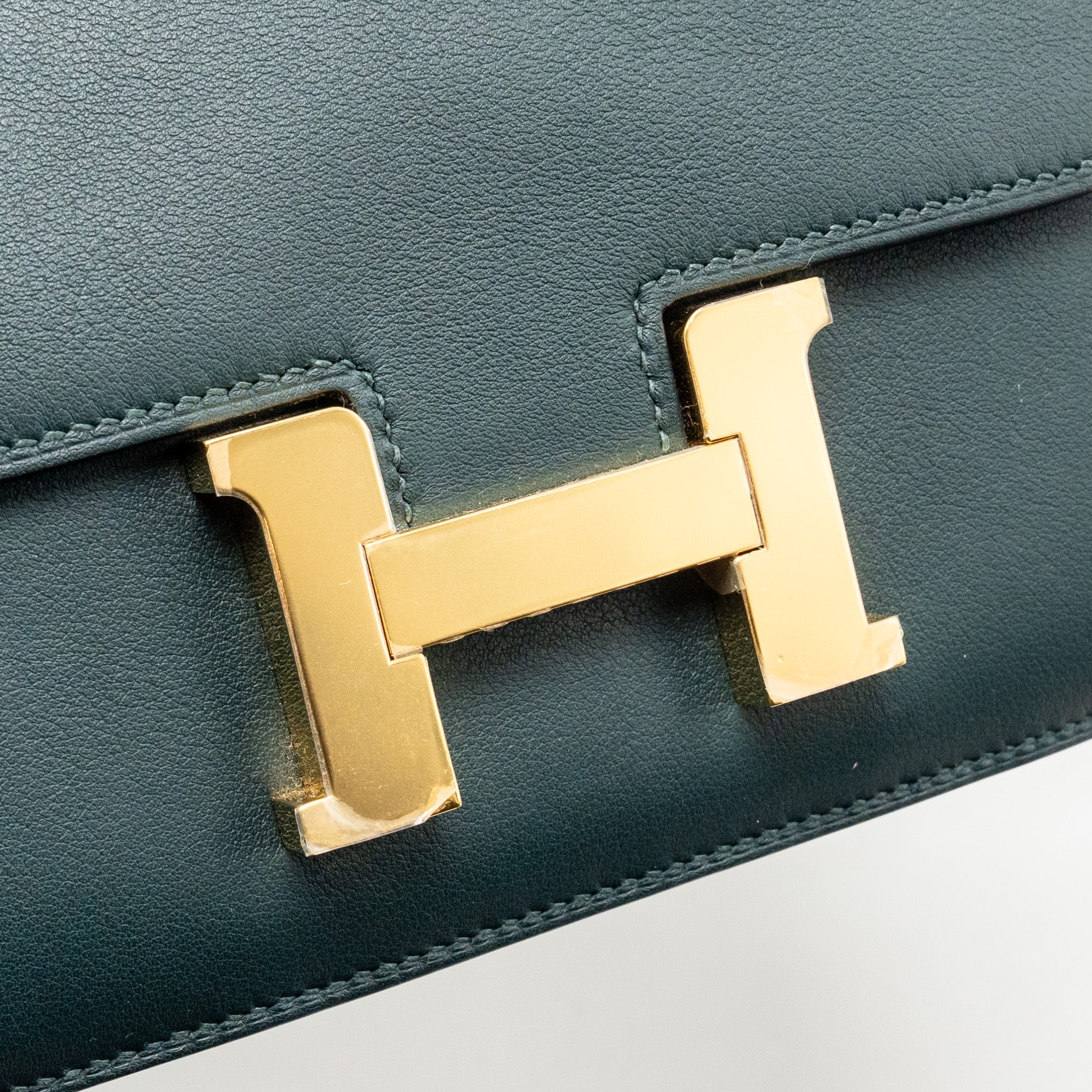 HERMES MINI CONSTANCE SWIFT VERT CYPRES GHW