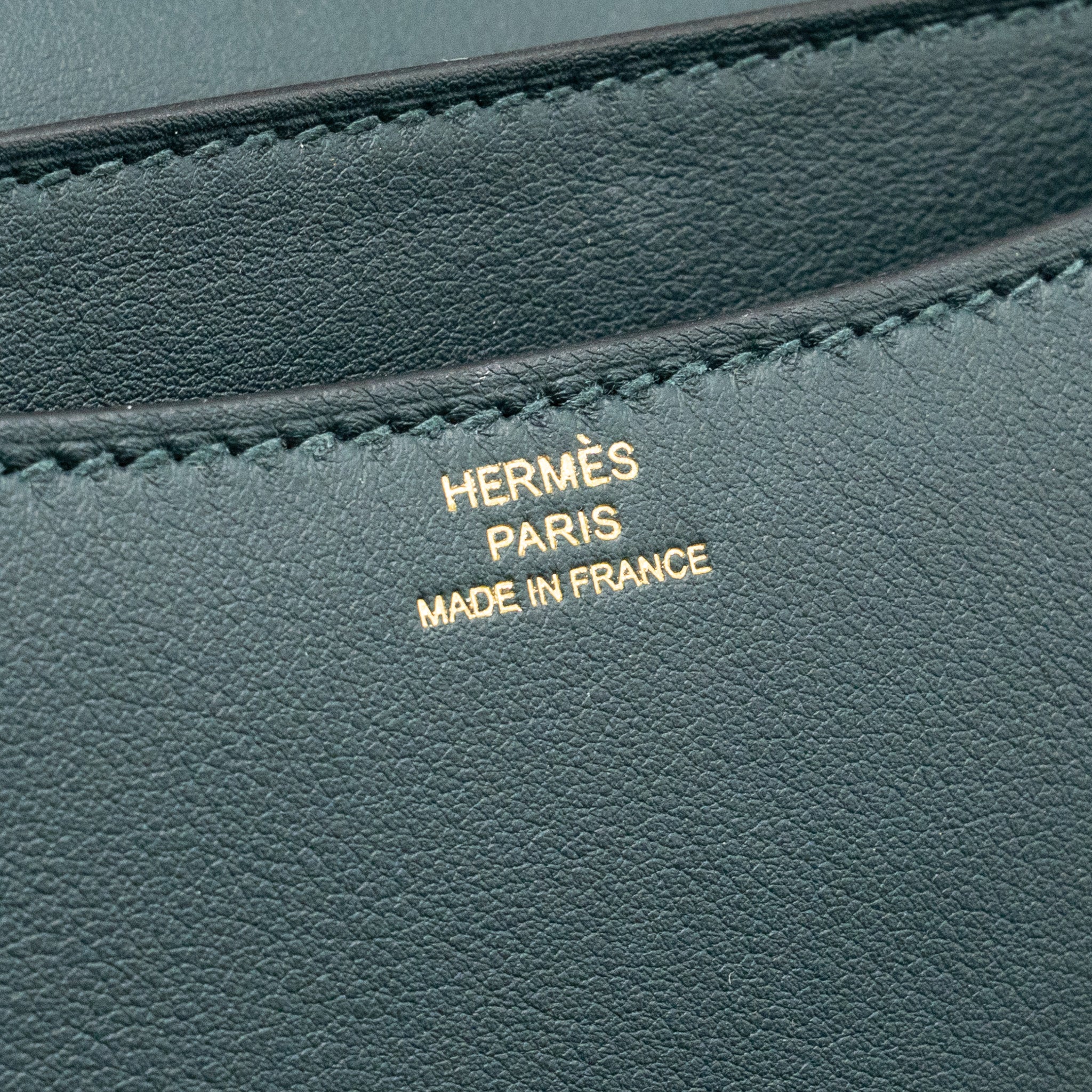 HERMES MINI CONSTANCE SWIFT VERT CYPRES GHW